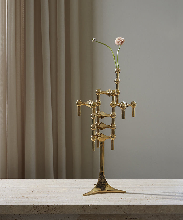 STOFF Nagel Vase for Candleholder Mässing