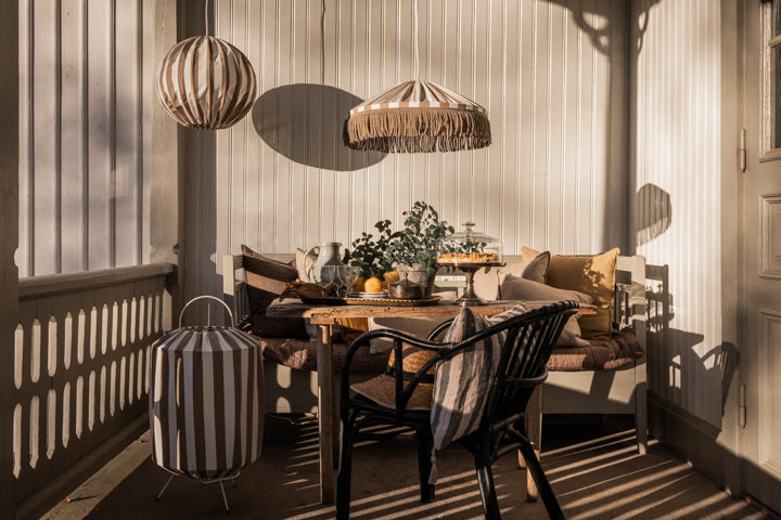 Alde & Lind Utomhusgolvlampa - Capri H70 Taupe/Vit