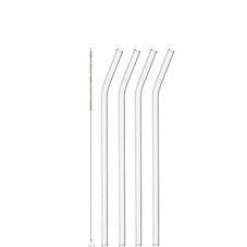 Leonardo Knik Sugrör Glas 23cm 4-pack inkl Borste