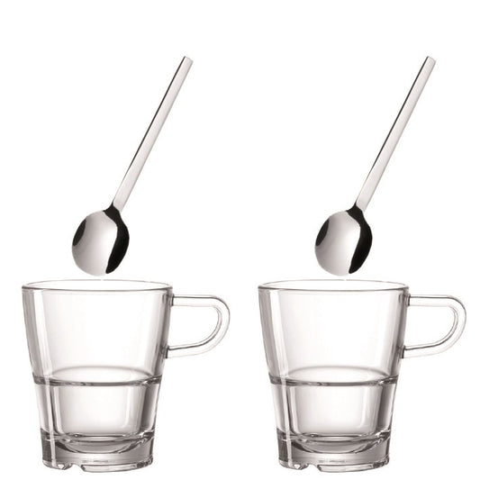 Leonardo Senso Kaffeset med sked 250ml 2-pack
