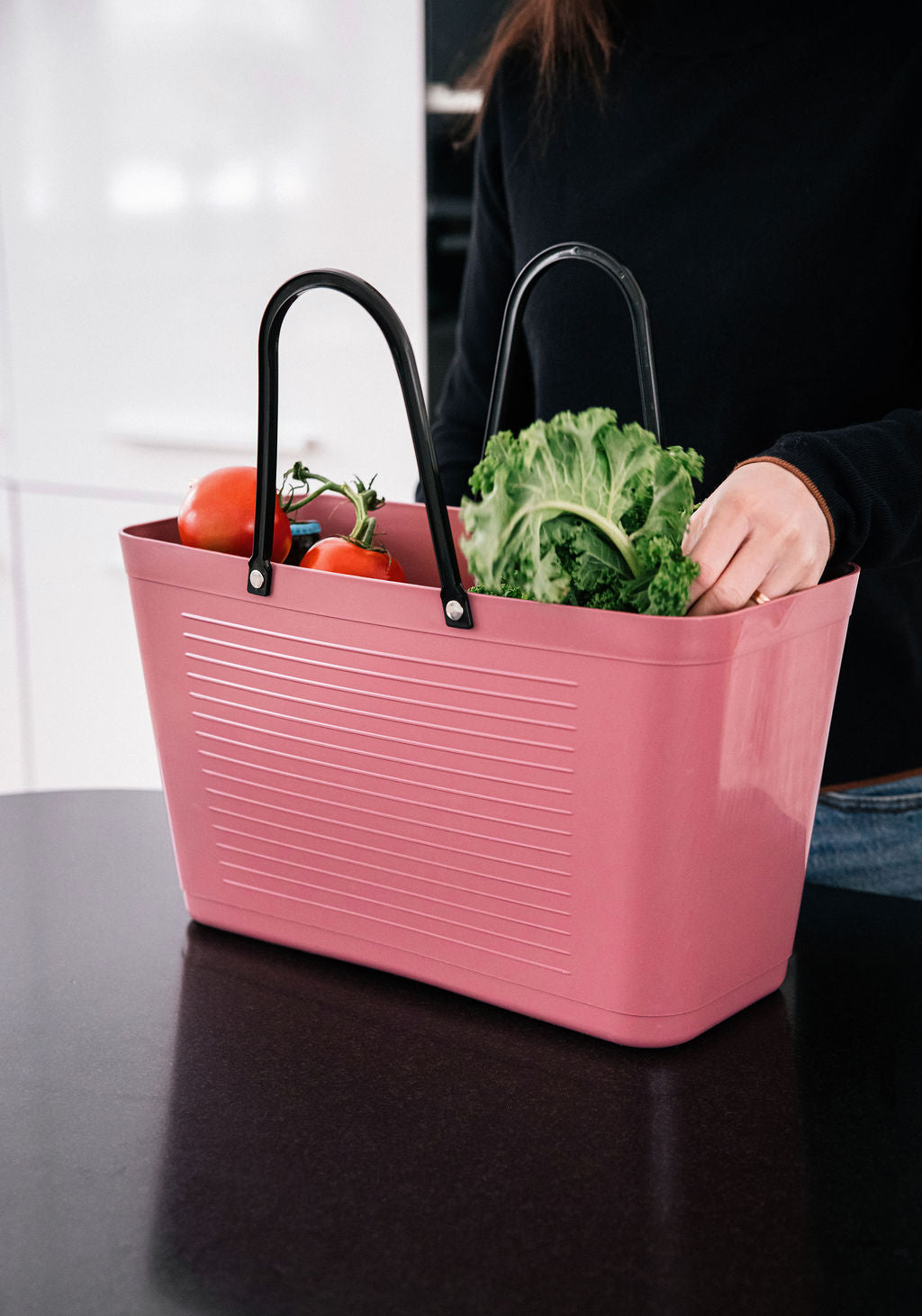 Hinza Väska Stor Varmrosa - Green Plastic