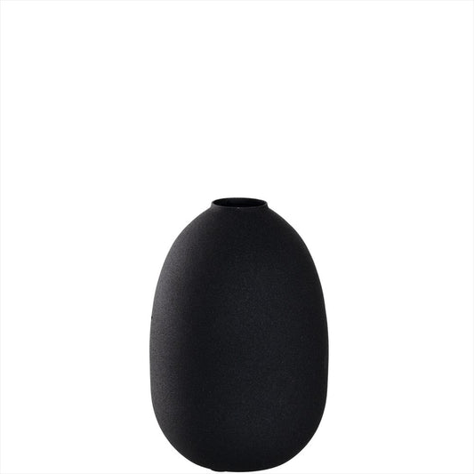 Leonardo Vas 19 cm metall svart