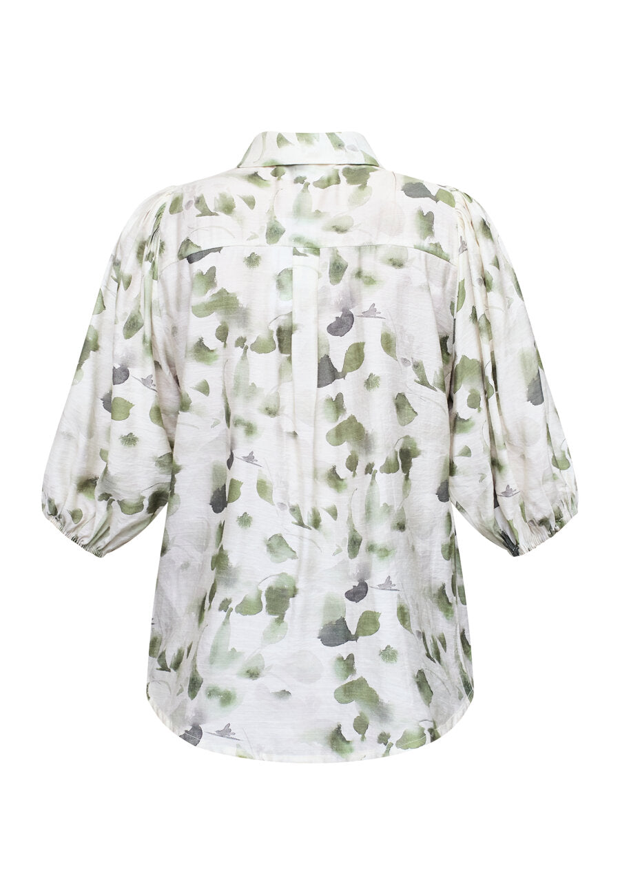 Sisters Point Skjorta Ella Cream/Green