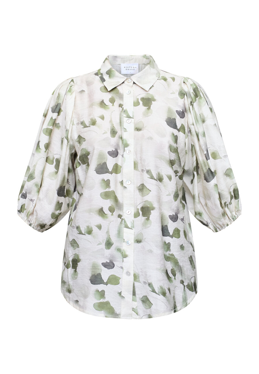 Sisters Point Skjorta Ella Cream/Green