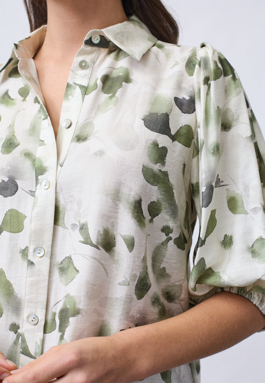 Sisters Point Skjorta Ella Cream/Green