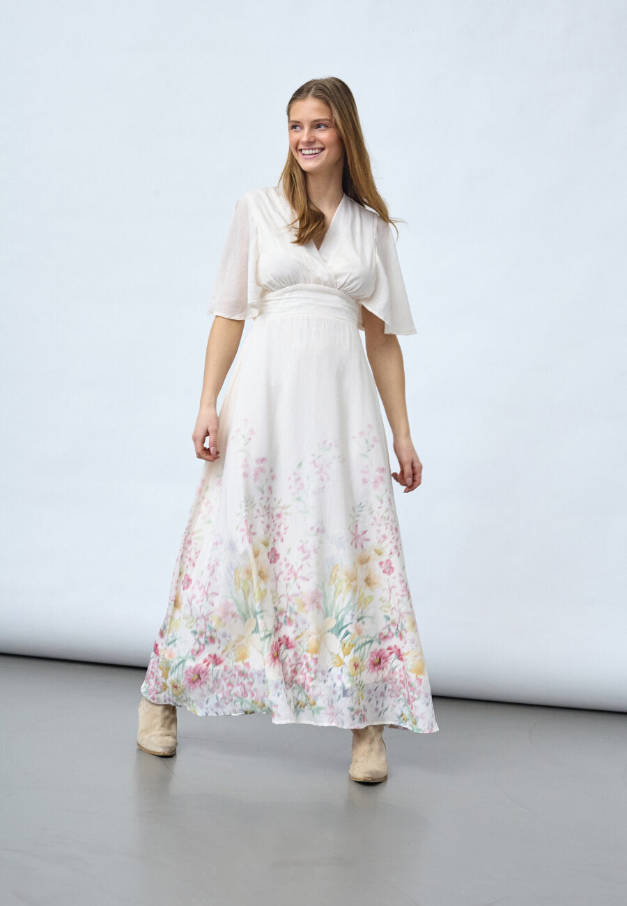 Sisters Point Gisela Klänning Cream Flower
