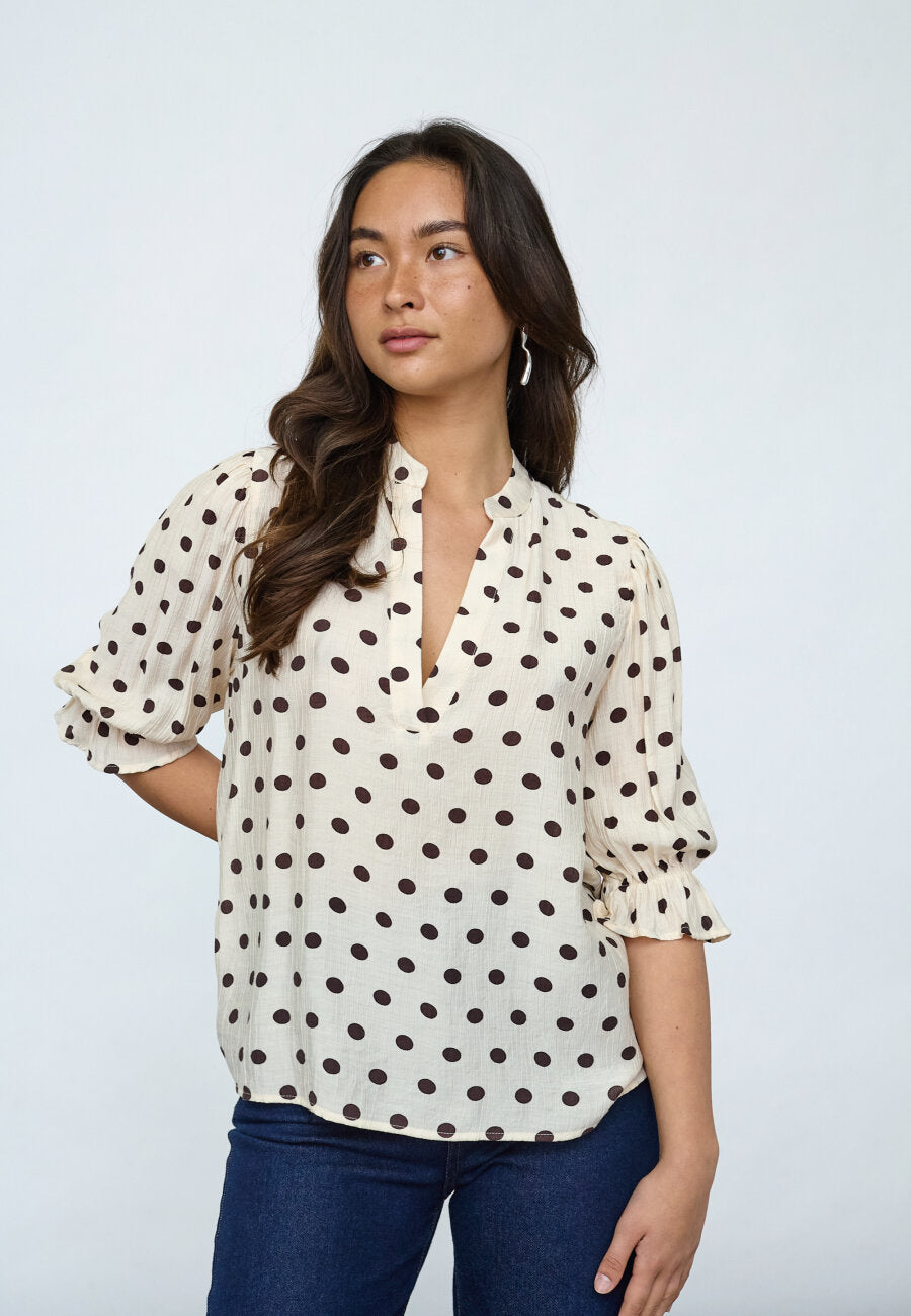 Sisters Point Venny Blus Polka dot
