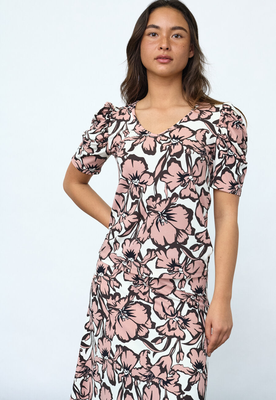 Sisters Point Vya T-shirt Mauve Flower