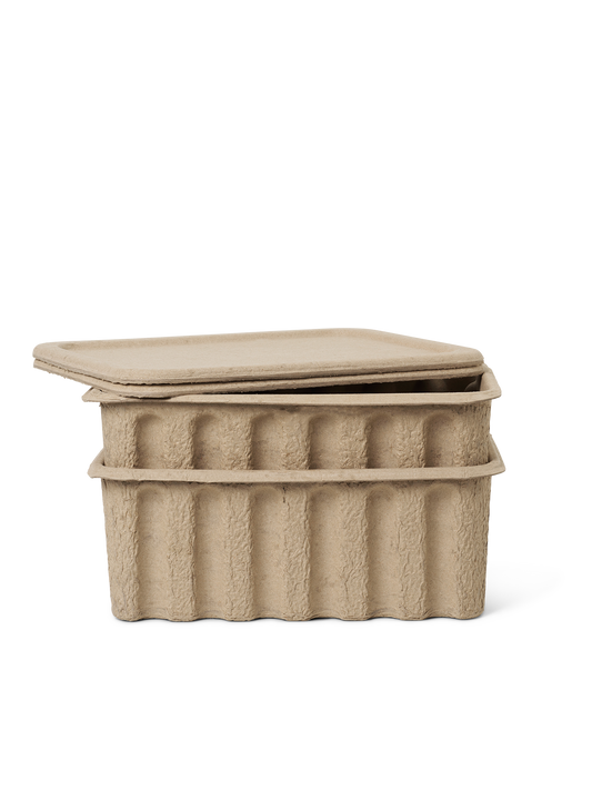 Ferm Living Paper Pulp Box Large - Set om 2