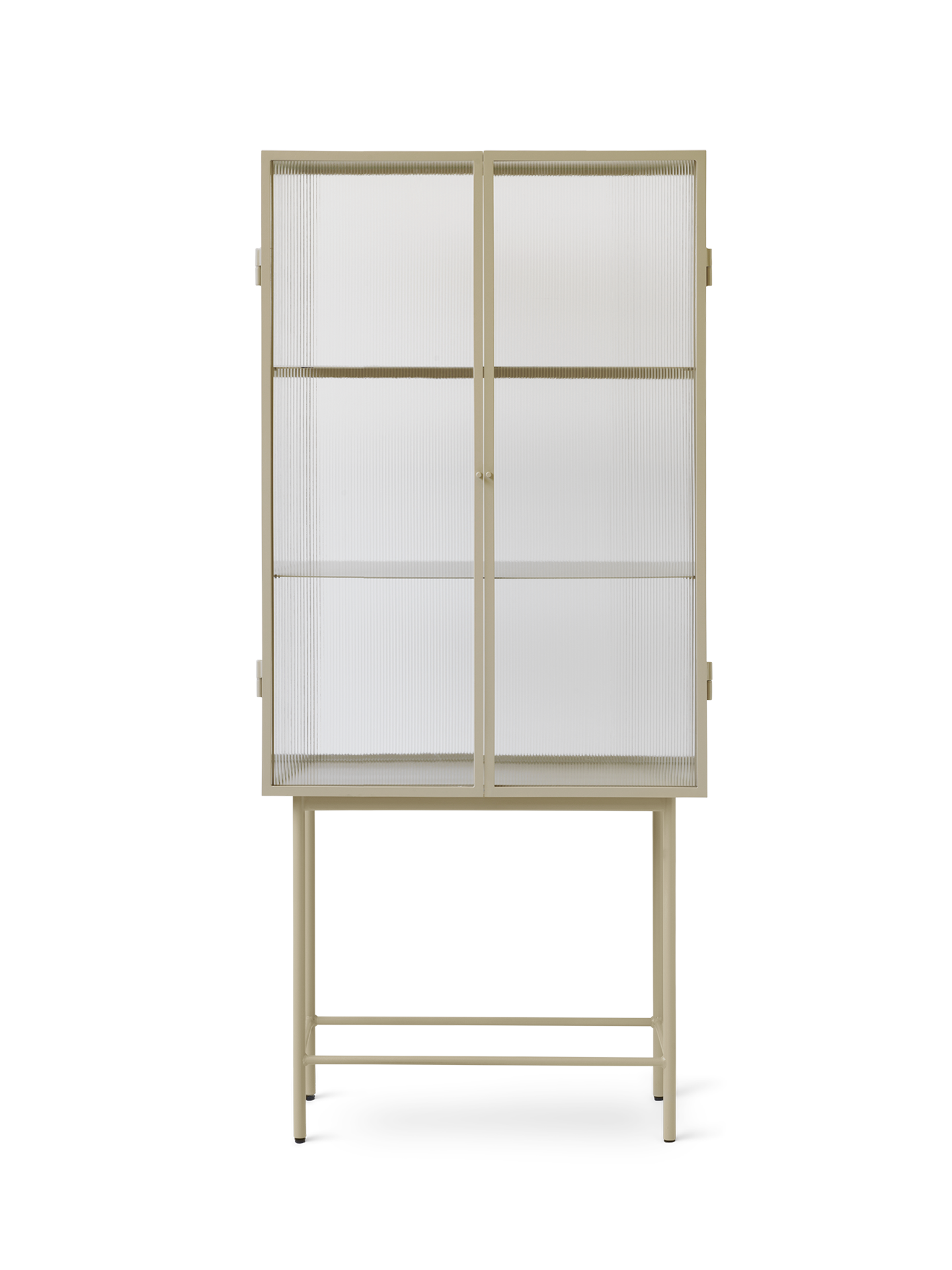 Ferm Living Haze Vitrine - Reeded Glass - Cashmere