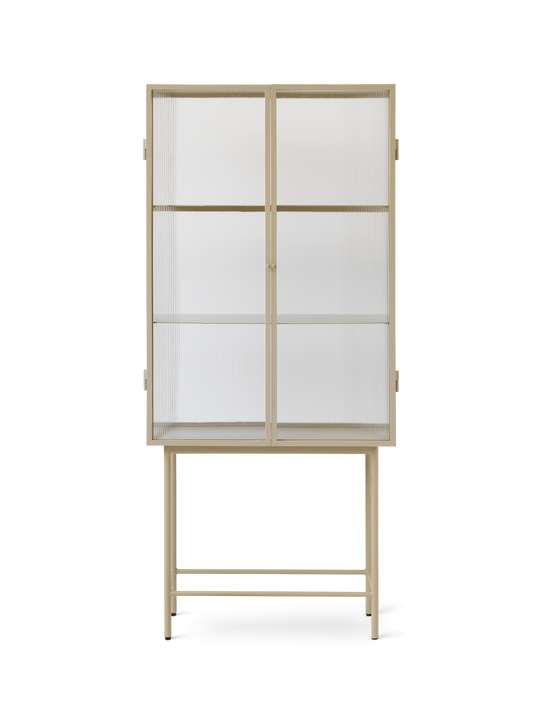 Ferm Living Haze Vitrine - Reeded Glass - Cashmere