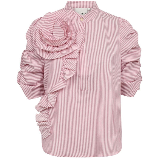 Gossia Zabina Blus Rosa-vit randig