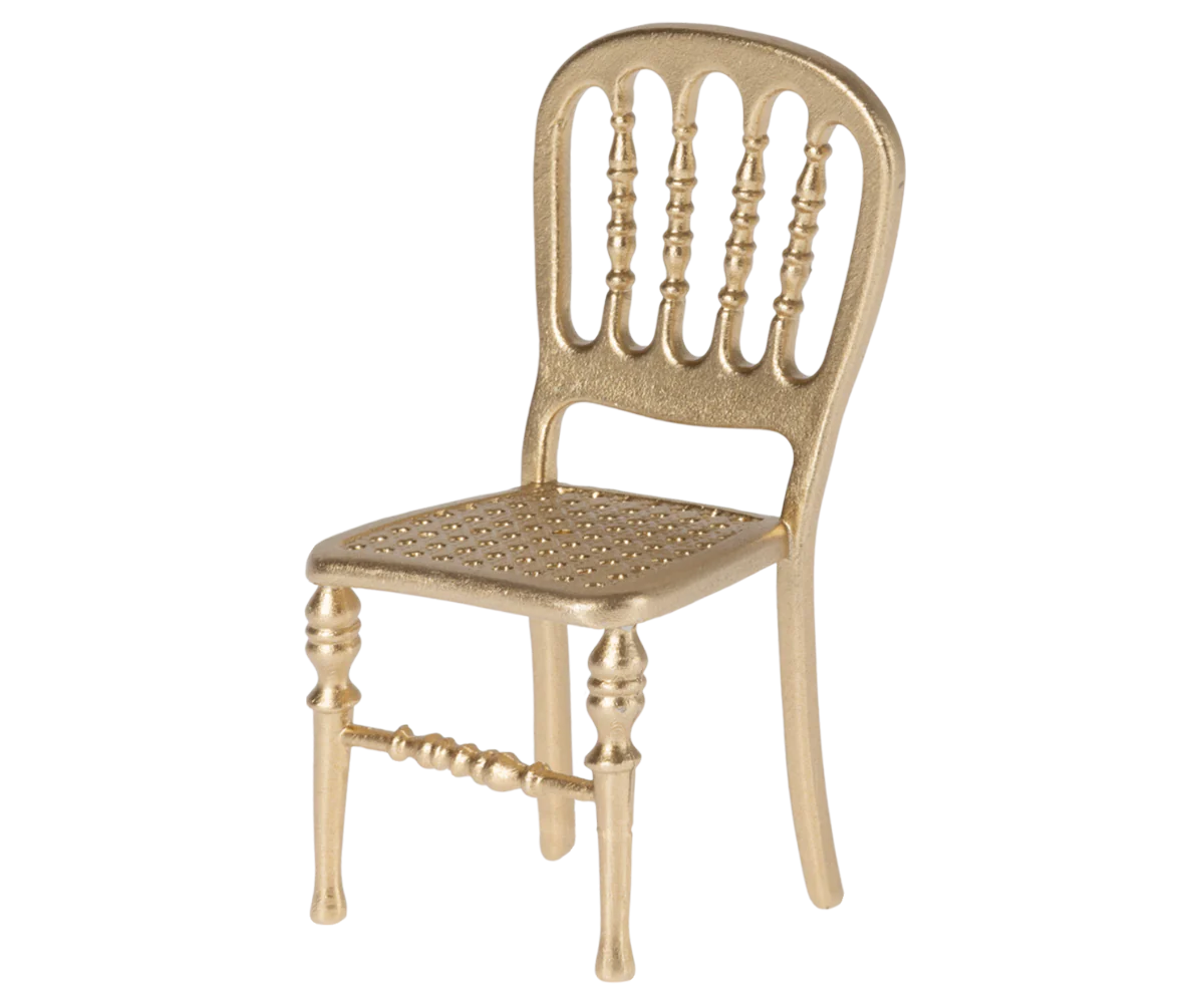 Maileg Chair. Mouse - Gold