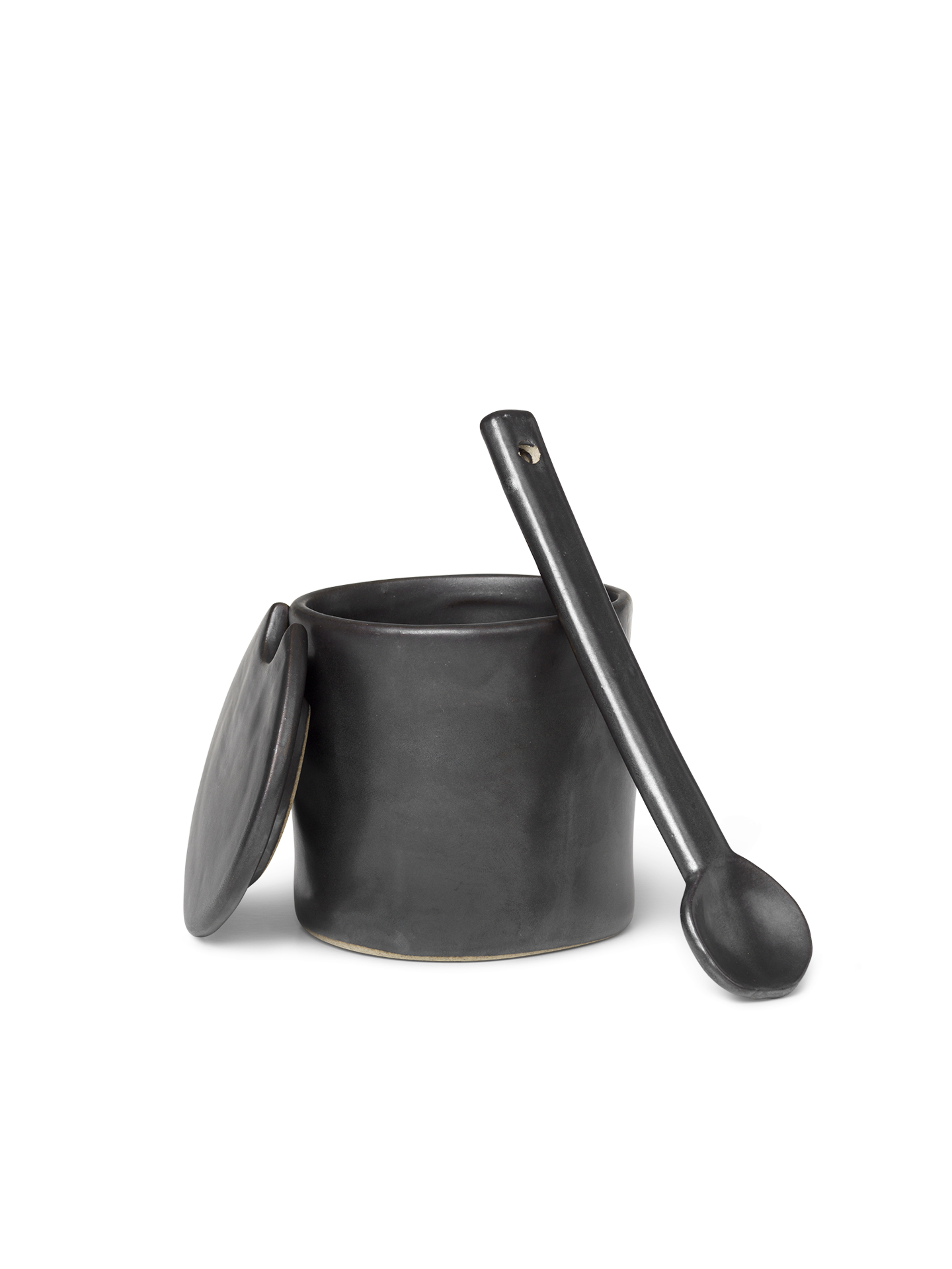 Ferm Living Flow Jar with spoon - Black