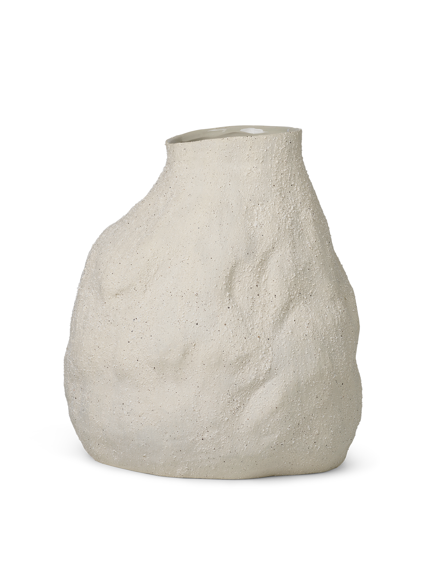 Ferm Living Vulca Vase - Large - Off-white Stone