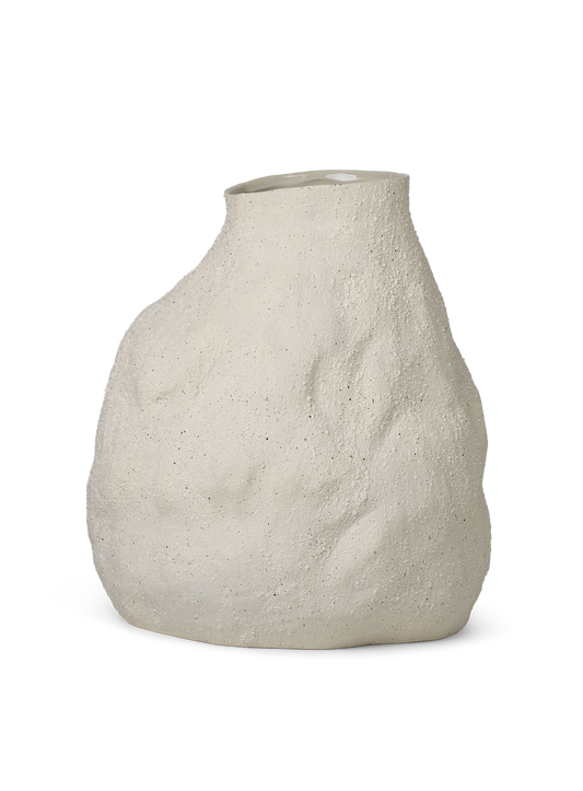 Ferm Living Vulca Vase - Large - Off-white Stone