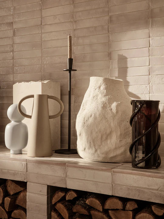 Ferm Living Vulca Vase - Large - Off-white Stone