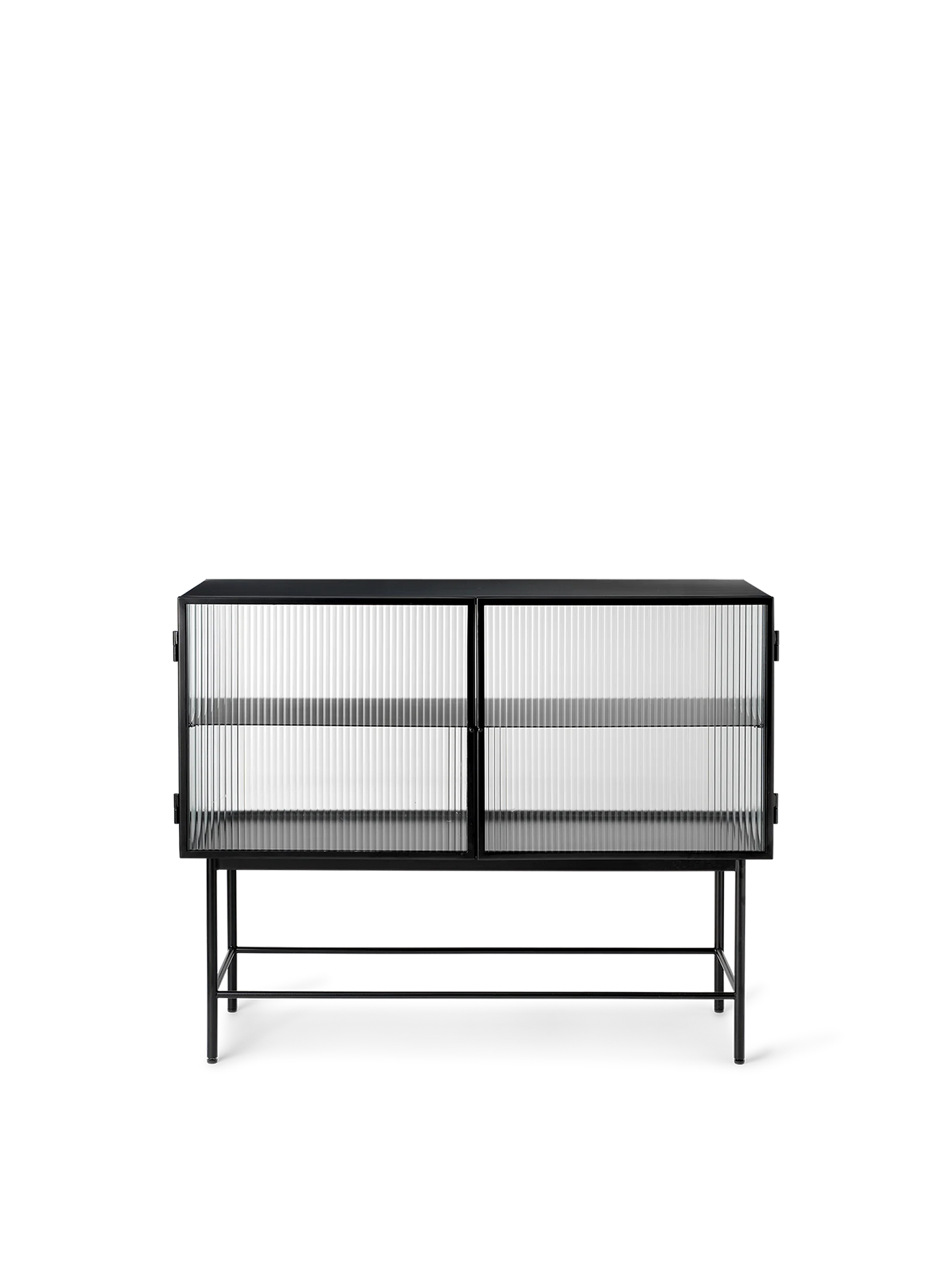 Ferm Living Haze Sideboard - Reeded Glass - Black