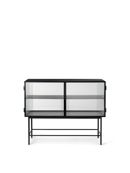 Ferm Living Haze Sideboard - Reeded Glass - Black