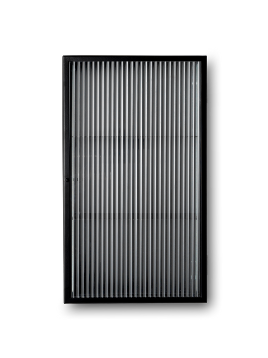 Ferm Living Haze Wall Cabinet - Reeded Glass - Black
