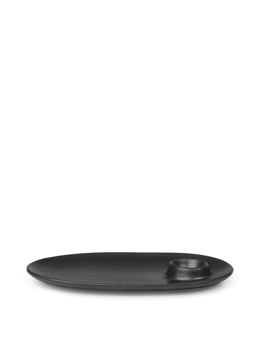 Ferm Living Flow Breakfast Plate - Black
