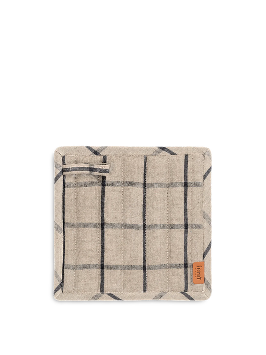 Ferm Living Hale Grytlappar - 2 pack - Sand/Svart