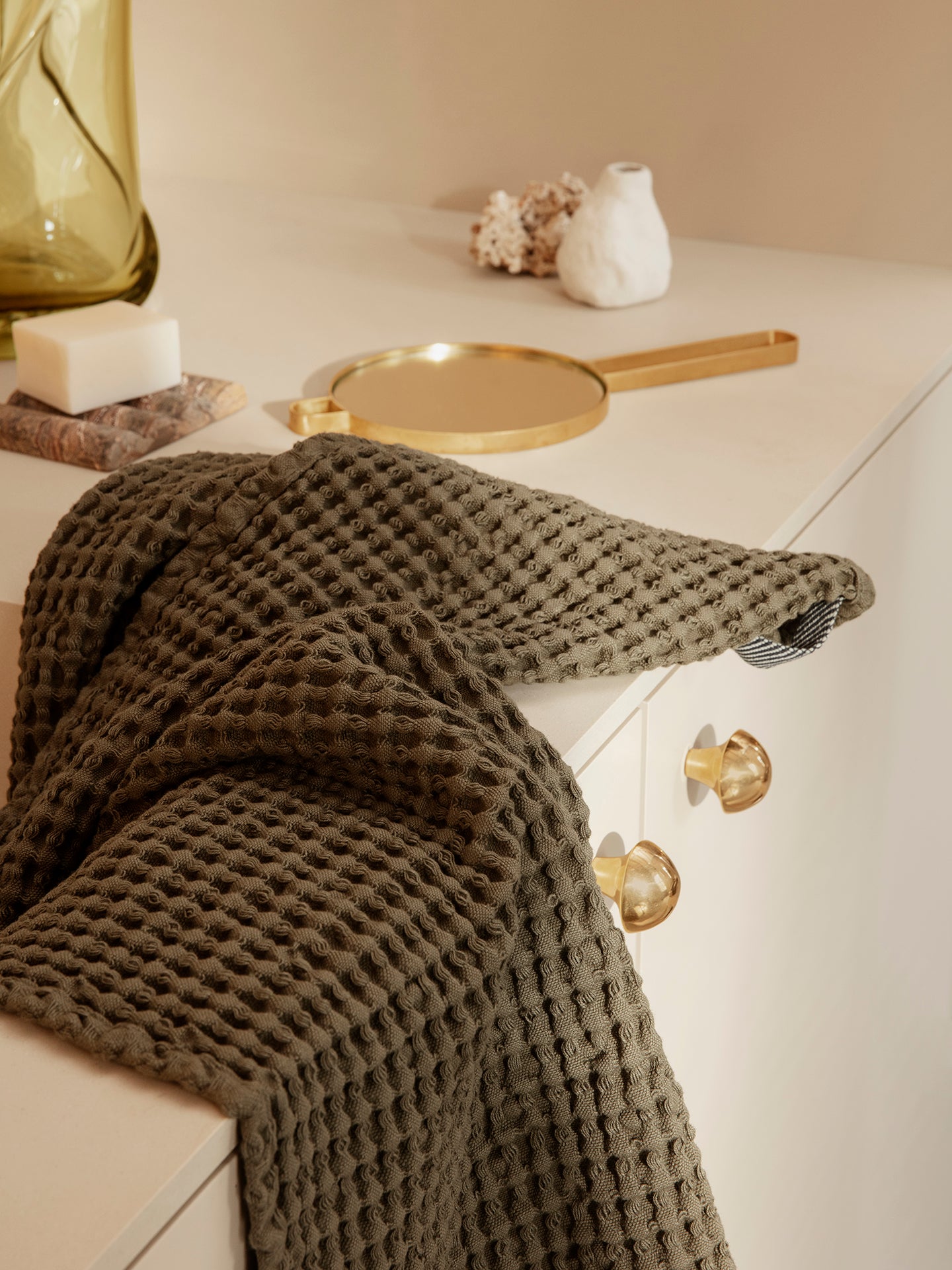 Ferm Living Organic Handduk - Olive