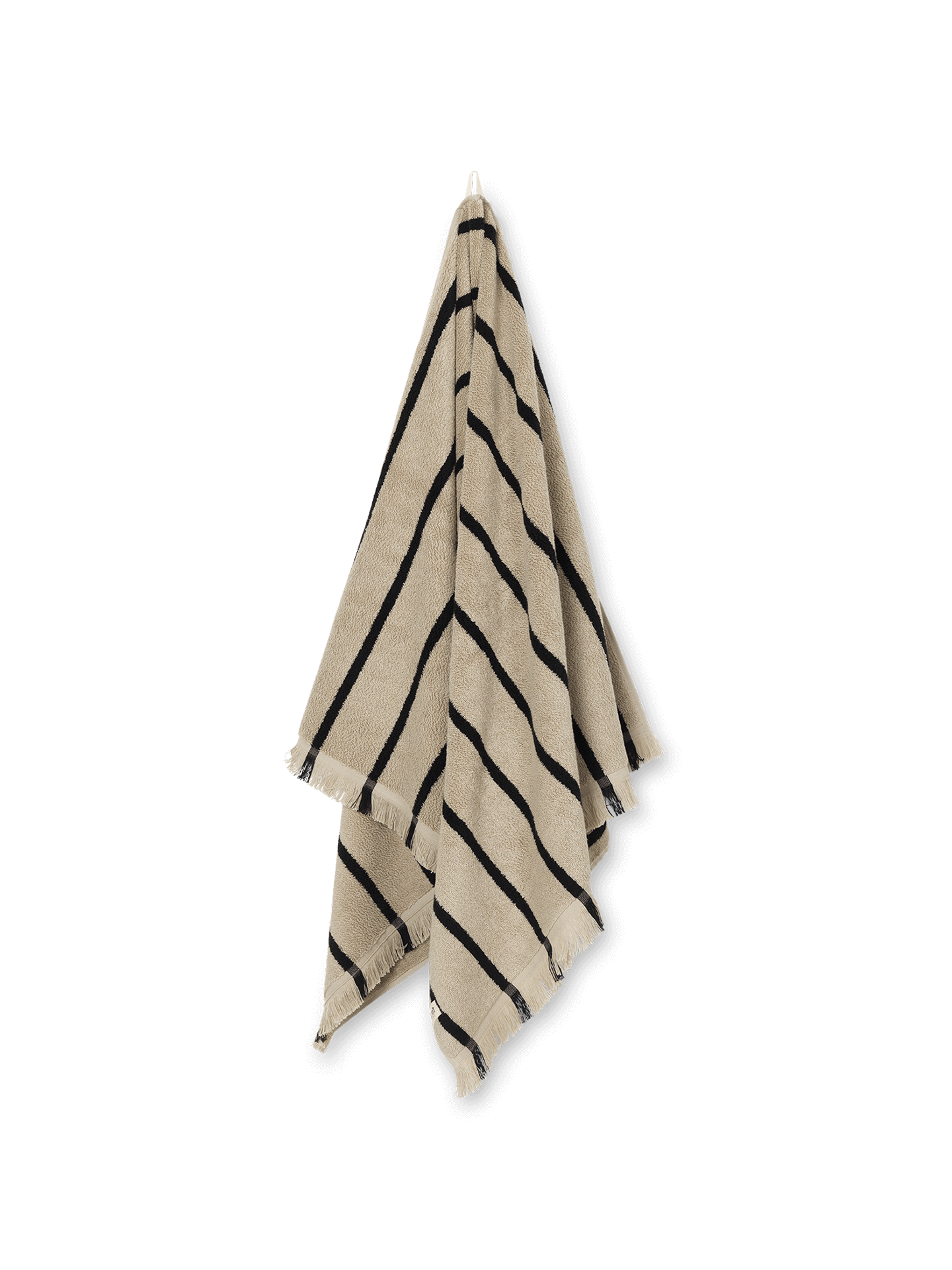 Ferm Living Alee Bath Towel - Sand/Black