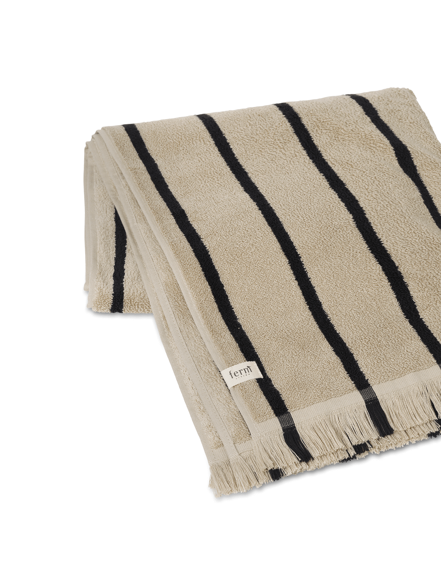 Ferm Living Alee Bath Towel - Sand/Black