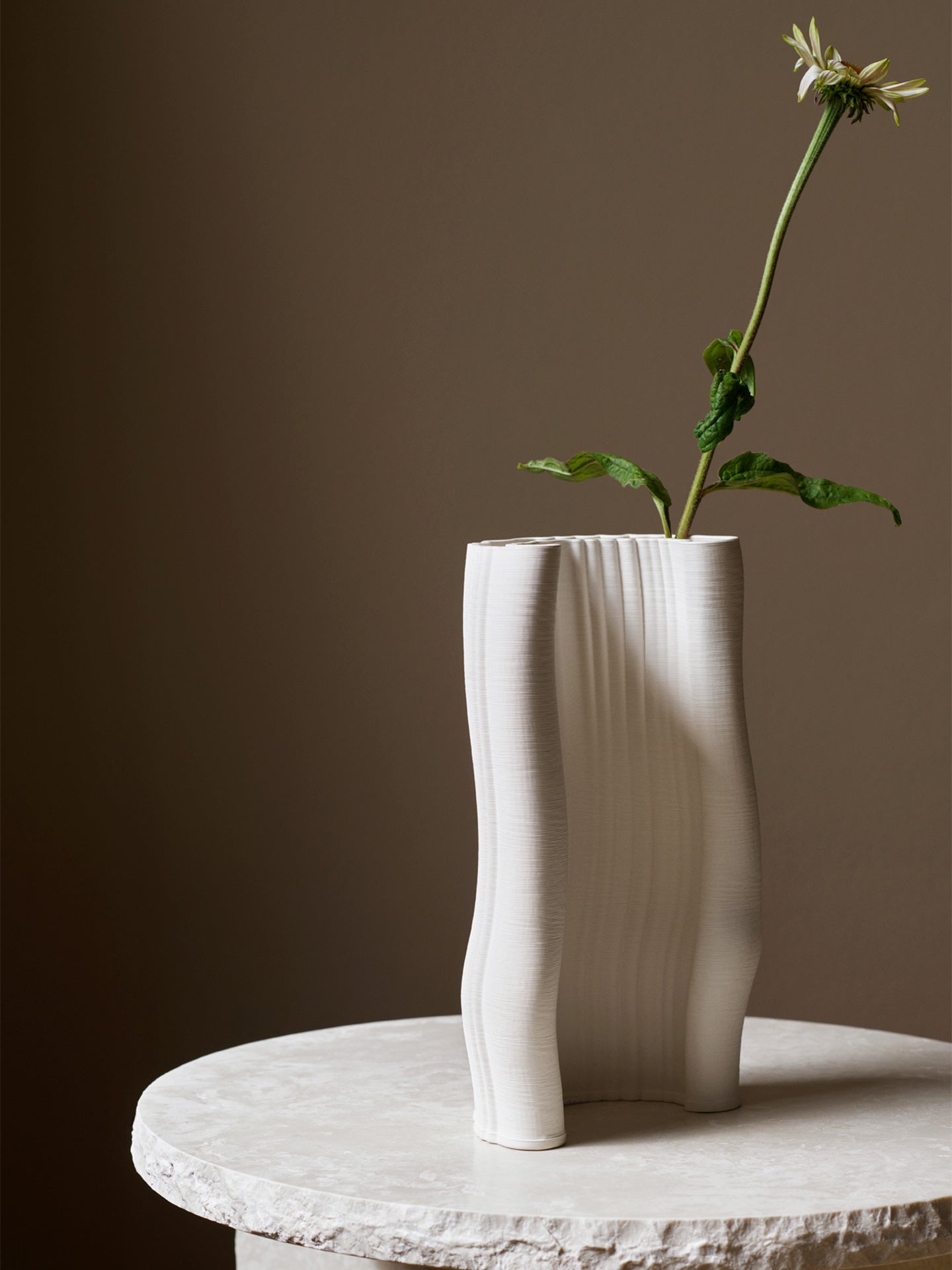 Ferm Living Moire Vas - H30 - Off-White