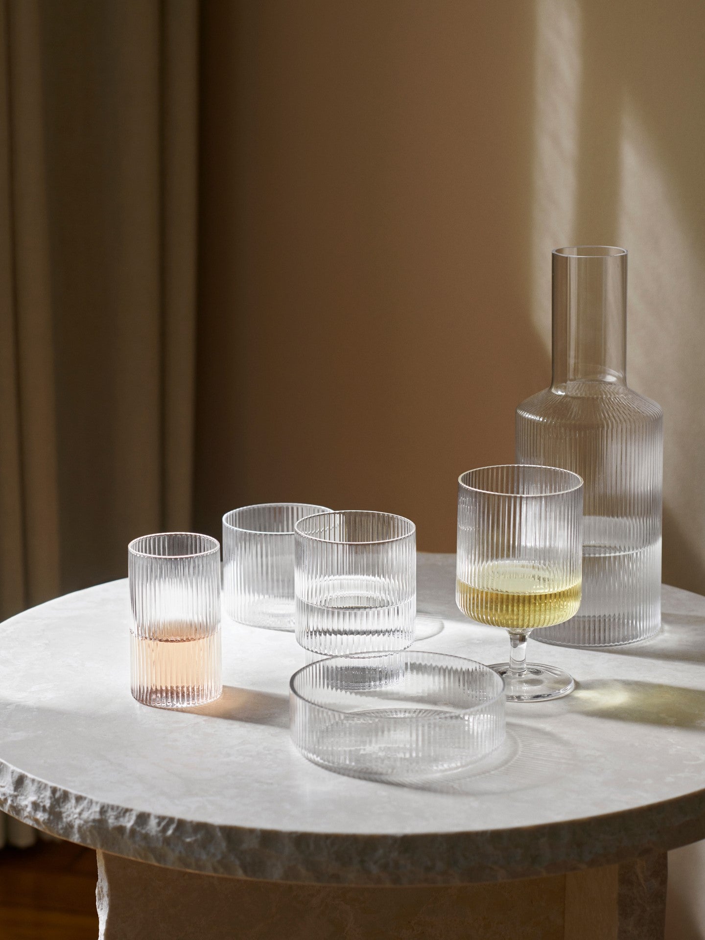 Ferm Living Ripple Serving Bowls - Set of 4 -Clear