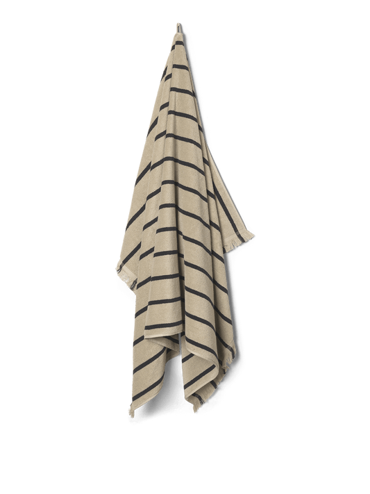 Ferm Living Alee Beach Towel - Sand/Black