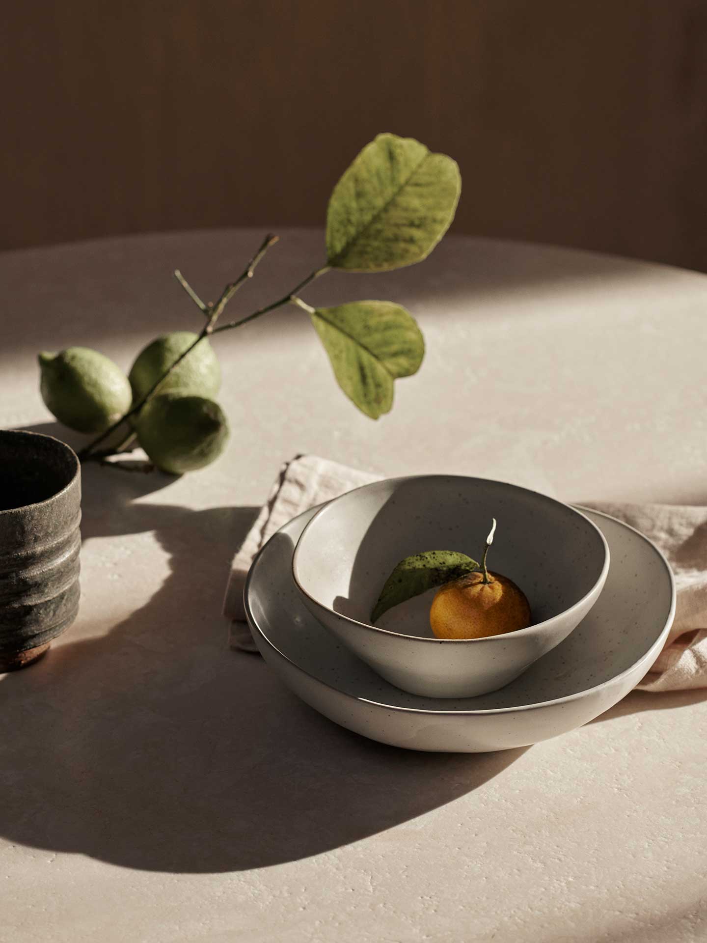 Ferm Living Flow Bowl - Large - Off-white Speckle