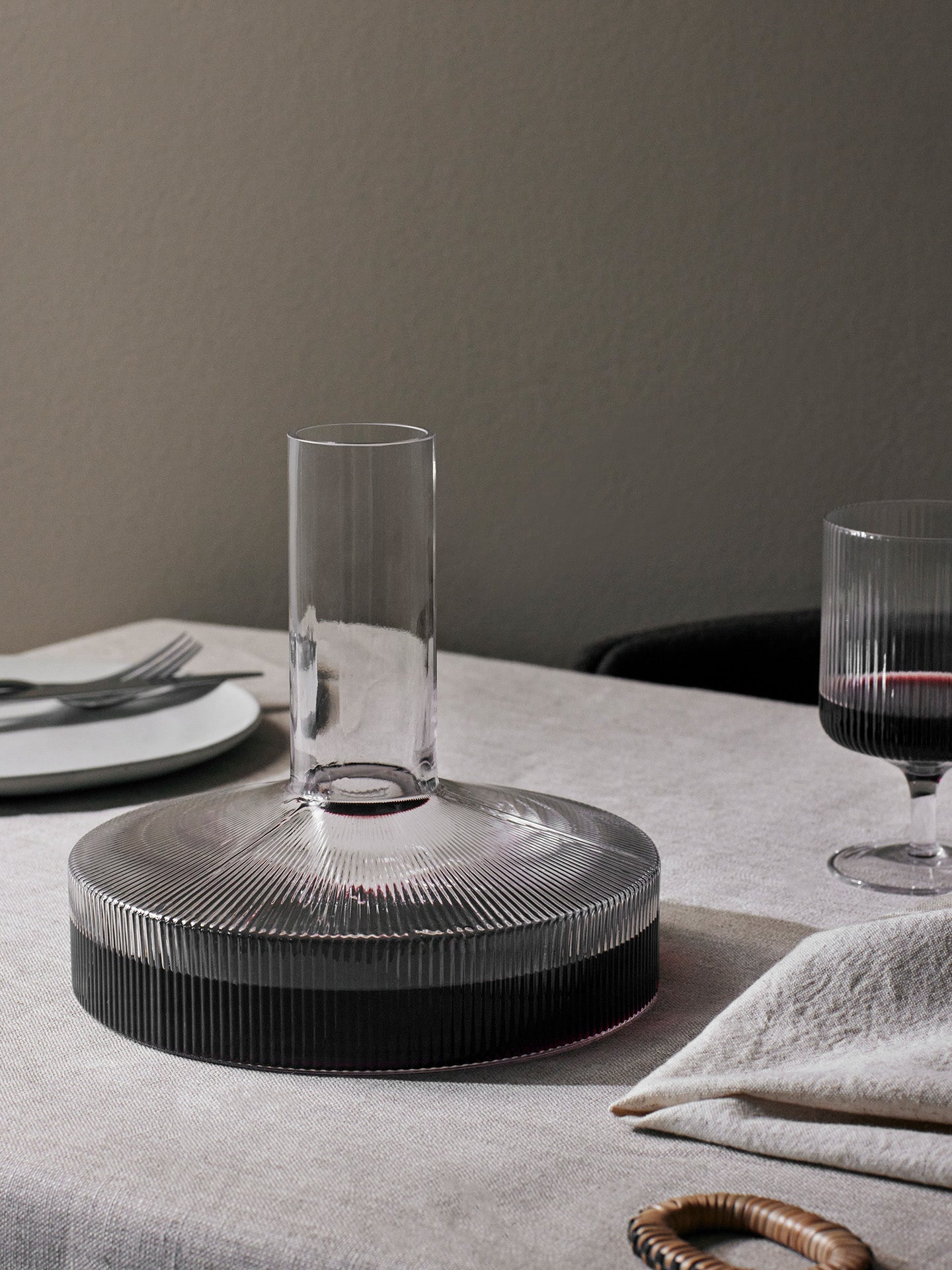 Ferm Living Ripple Wine Carafe - Clear