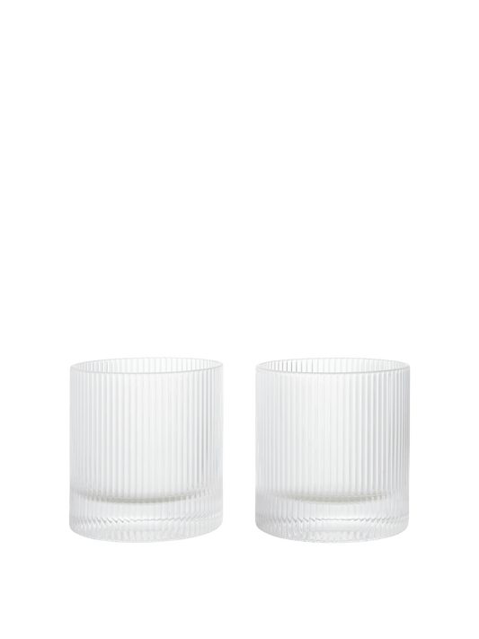 Ferm Living Ripple Tumbler glas 2-pack