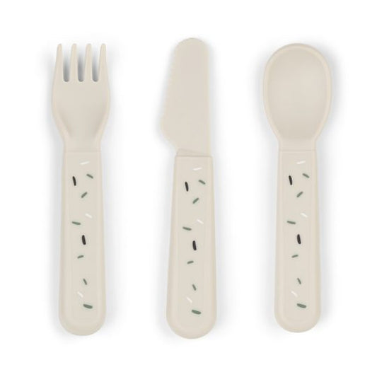 Done by Deer Foodie cutlery set Confetti Sand