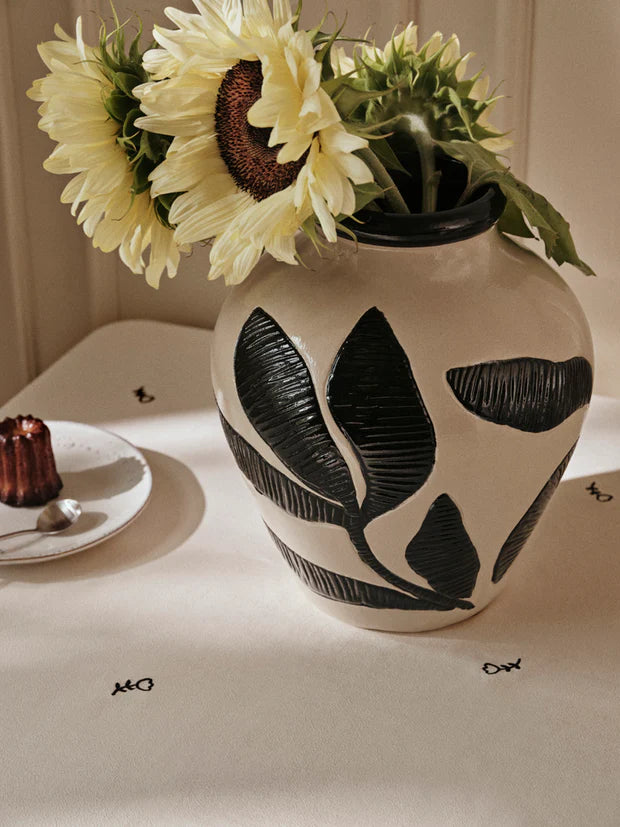 Broste Herbert Vase Black/Grey 25x30cm