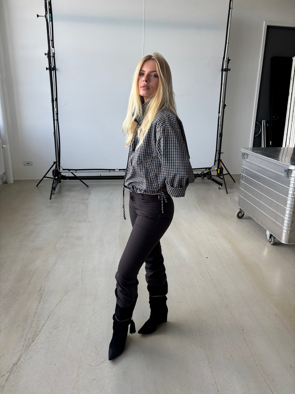 Continue Stine rutig blus