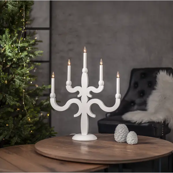 Ljusstake Canna Vit