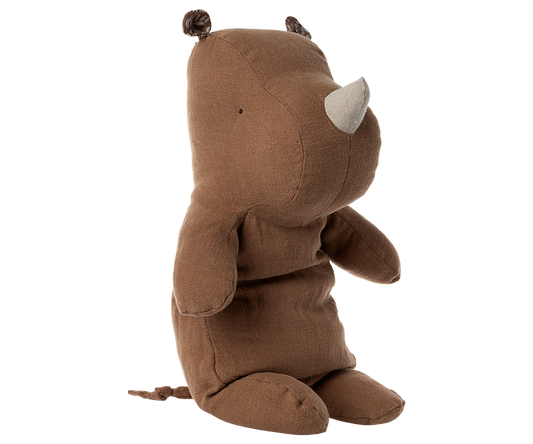 Maileg Safari Friends, Medium Rhino - Chocolate