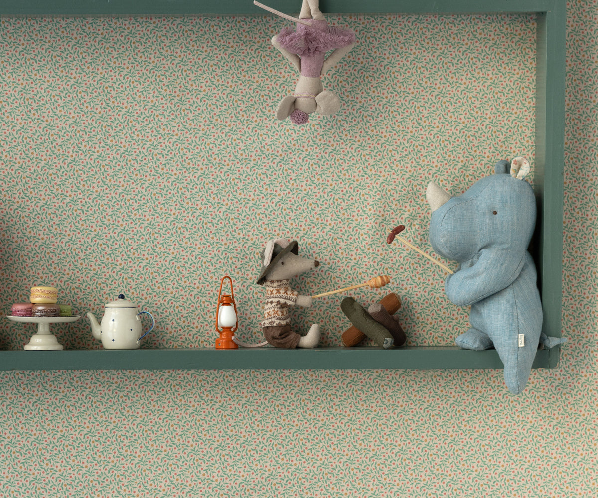 Maileg Safari friends, Small Rhino -Blue/sand