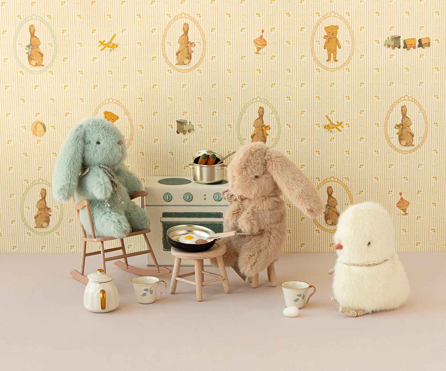 Maileg Bunny Plush, Mini - Cream Peach