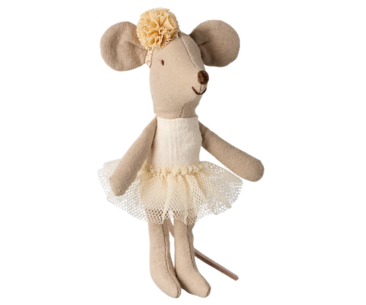 Maileg Ballerina Mouse Little Sister Offwhite