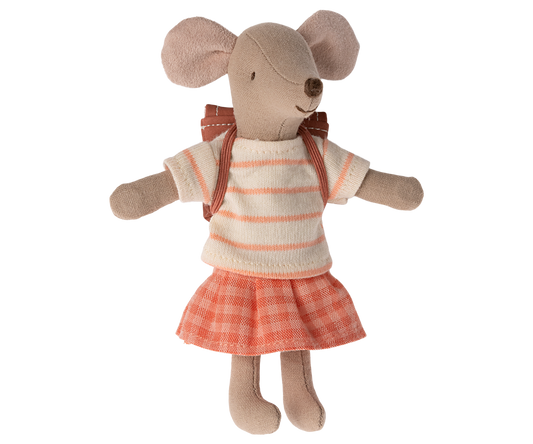 Maileg Tricycle Mouse, Big Sister - Coral