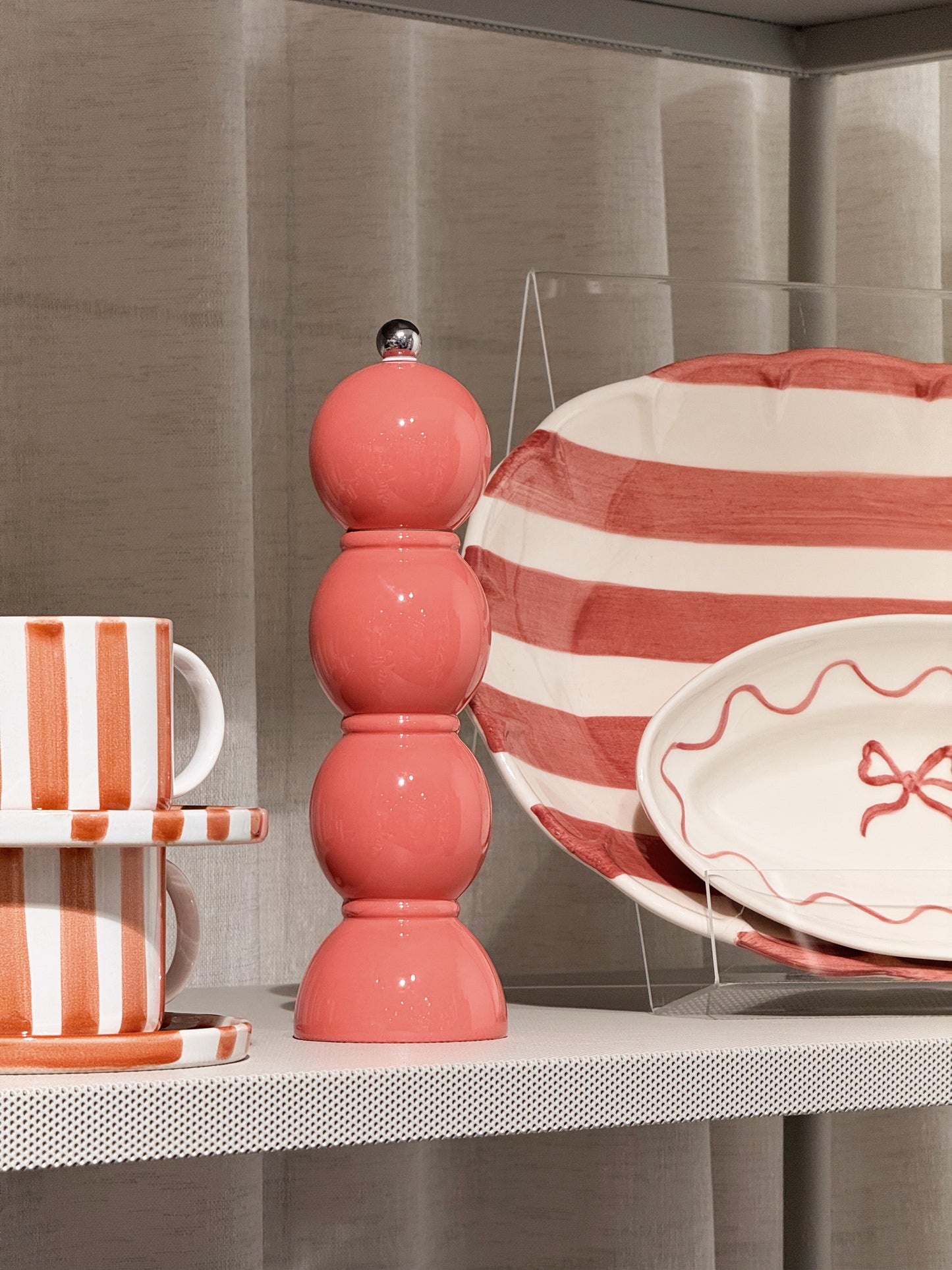 Addison Ross Salt & Pepparkvarn Bobbin 24cm Korall rosa