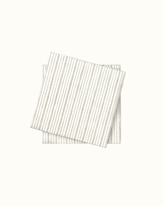 Violander Pappersservett Rand Kaffe Beige 25x25
