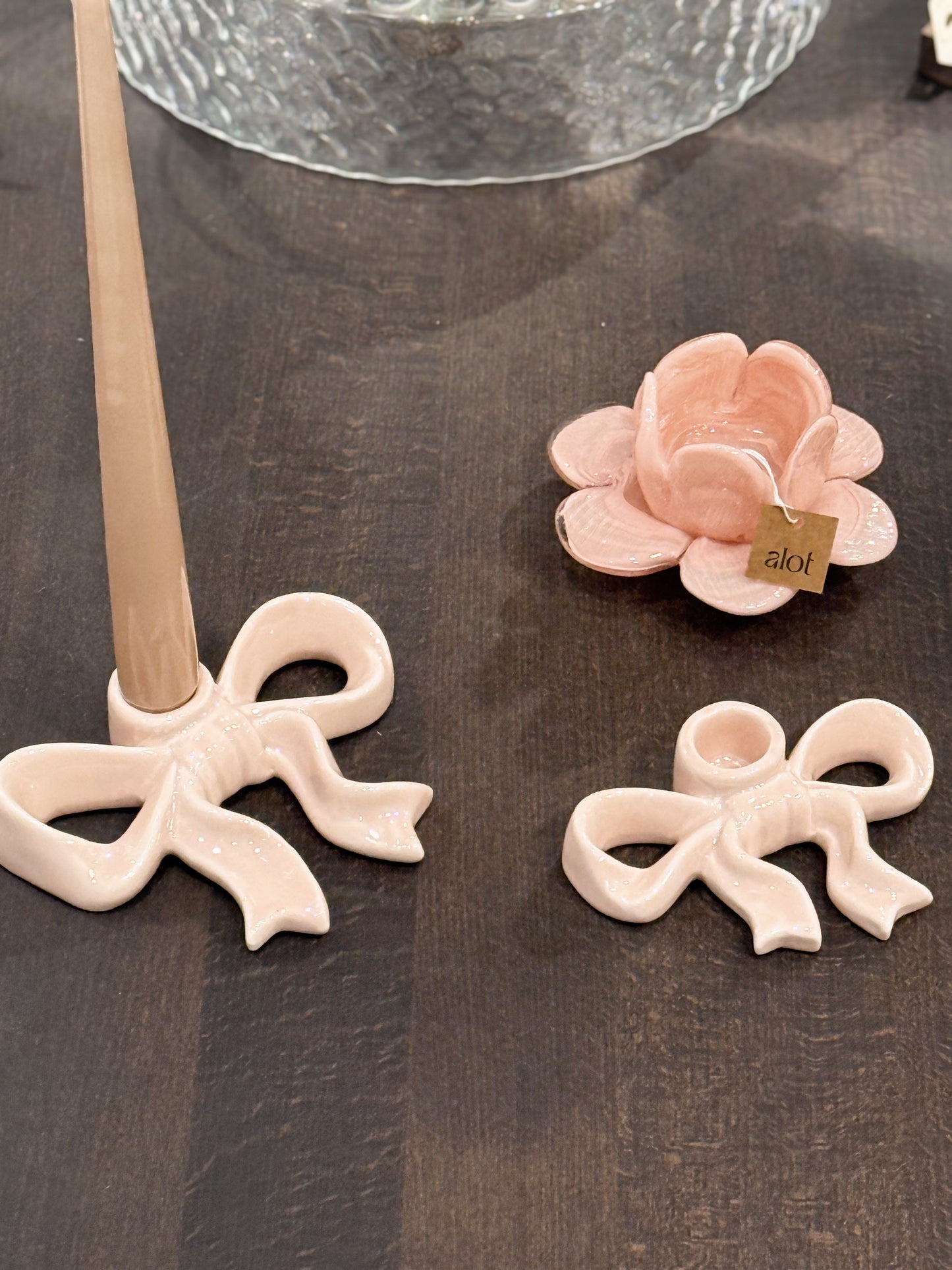 Mitt & Ditt Fenja Rosett Ljusstake Rosa S