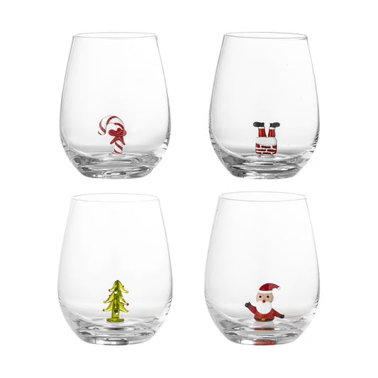 Bloomingville Misa Dricksglas med julmotiv