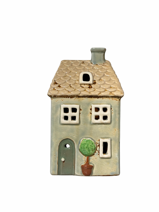 Keramikhus Blått/Grönt 13,5cm