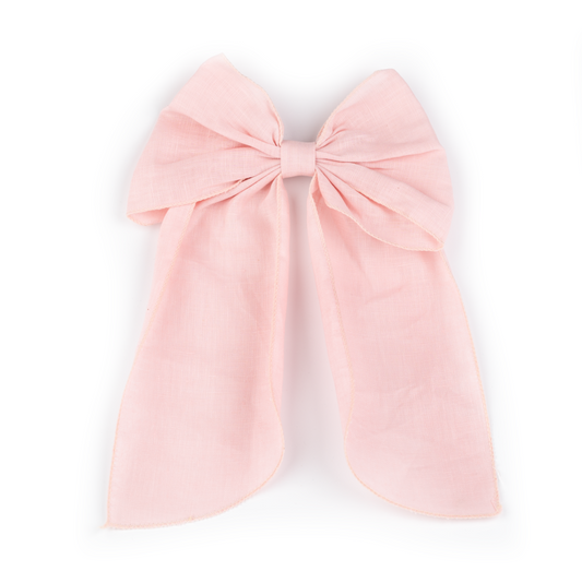 Busy Lizzie - Linen Love Story Bow Agnes rosa